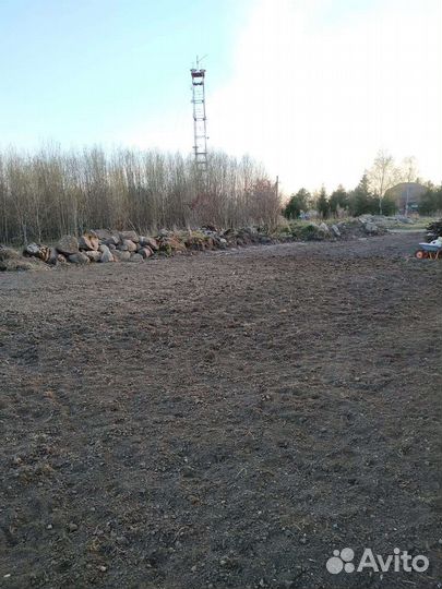 Вспашка, фрезеровка выравнивание участка