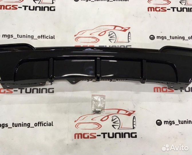 Диффузор BMW F10 M-Performance черный глянец