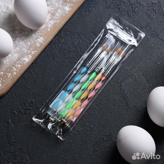 Набор кондитерских кисточек для декорирования, 5 ш