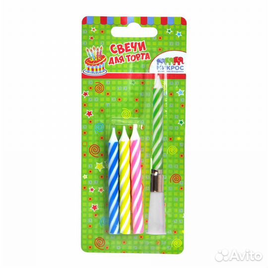 Свечи д/торта музыкальные (4 шт./уп.)