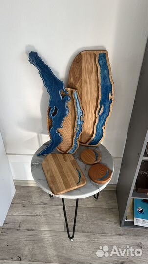 Блюдо из дуба с Байкалом