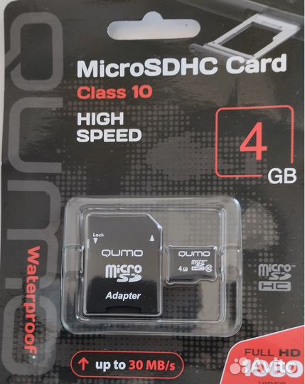 Карта microsd 4Гб