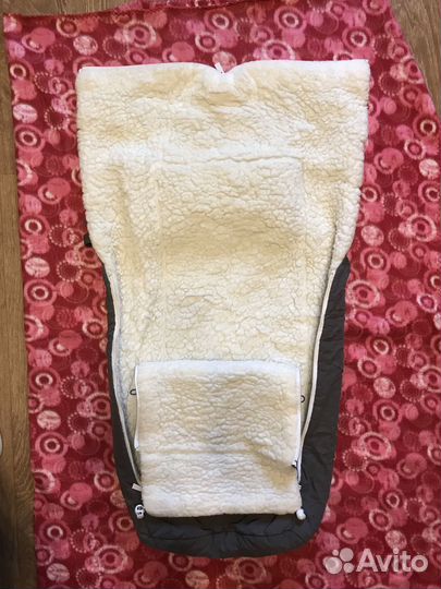 Конверт в коляску санки зимний на овчине