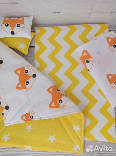 Постельное бельё для куклы Барби и Кена