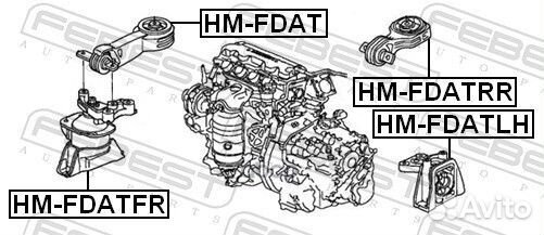 Подушка двигателя передняя (honda civic FD 2006