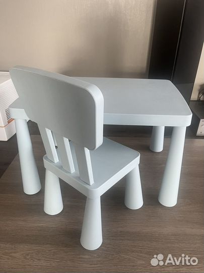 Детский стол и стул IKEA маммут