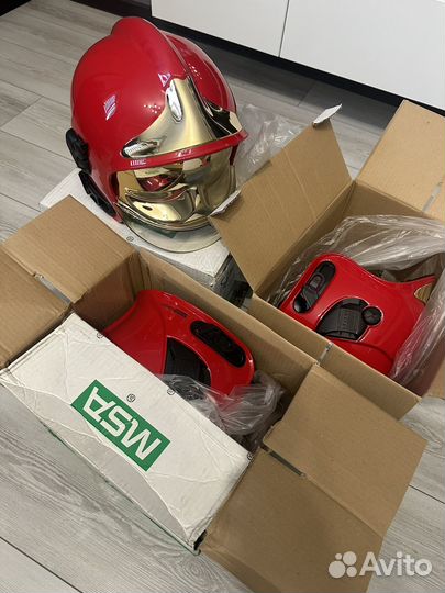 Шлем каска пожарного MSA Gallet F1 SF красный