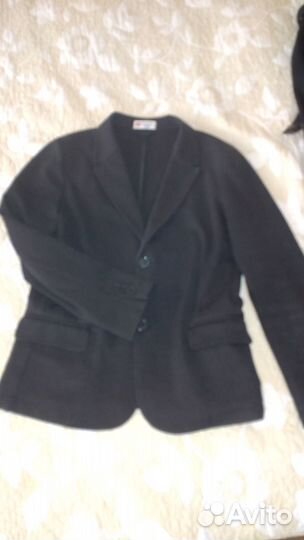 Пиджак чёрный на мальчика button blue 164