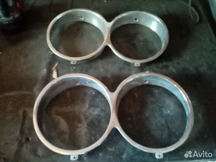 Очки хром на передние фары Ваз 2103