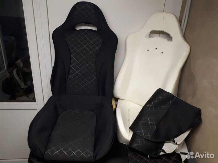 Пенолитье сиденья и тканевые обивки Recaro