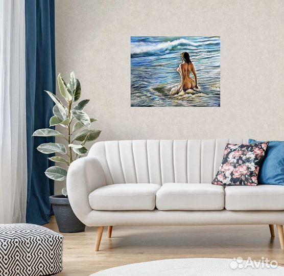 Картина сухой пастелью «Ласковое Море» 40x50