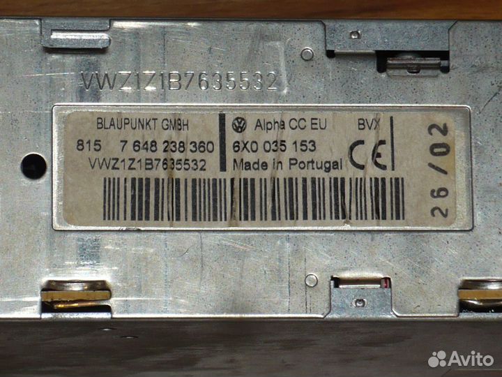 Автомагнитола Blaupunkt Alpha CC