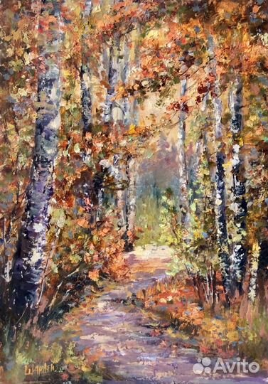 Картина Осень, пейзаж маслом