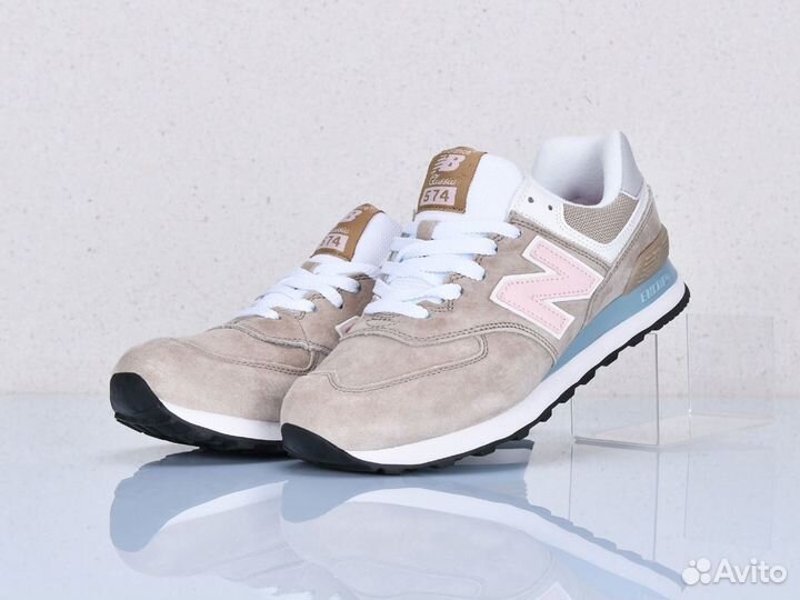 Кроссовки New Balance 574 натуральная замша