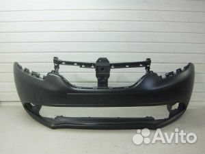Бампер передний Renault Sandero 2 13-18 черный 676