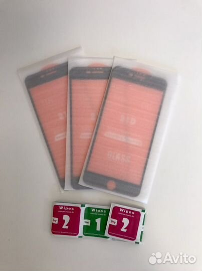 Защитное стекло для iPhone 7 plus/8 plus (3 шт)