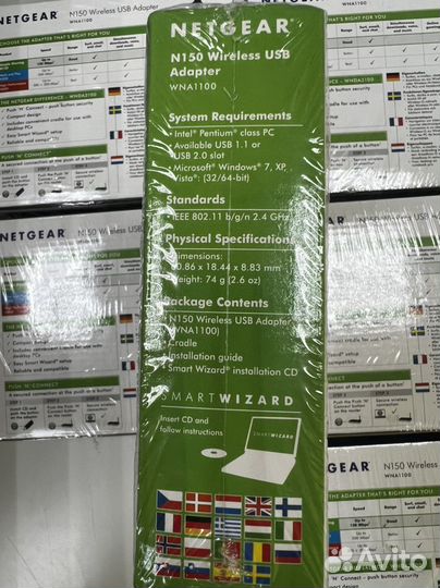 WiFi USB адаптер NetGear WNA1100-100PES новый