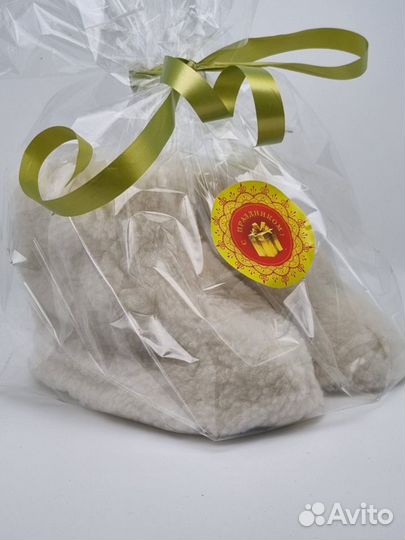 Угги из овечьей шерсти «С Праздником» (размер 42)