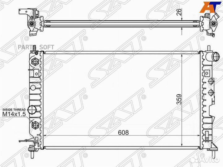 Радиатор охлаждения Опель Вектра B 1.6/1.8/2.0/2.0
