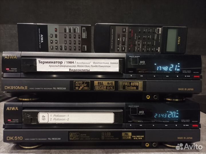 Видеомагнитофоны Aiwa DK510 Aiwa DK910 Japan