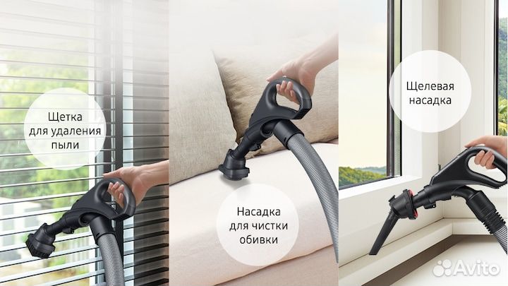 Новый пылесос Samsung с контейнером и турбиной