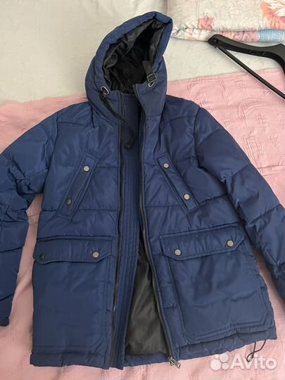 Куртки пуховики Reserved мужские синие размер S/M