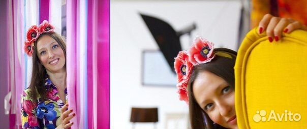 Цветочный аксессуар из шелка