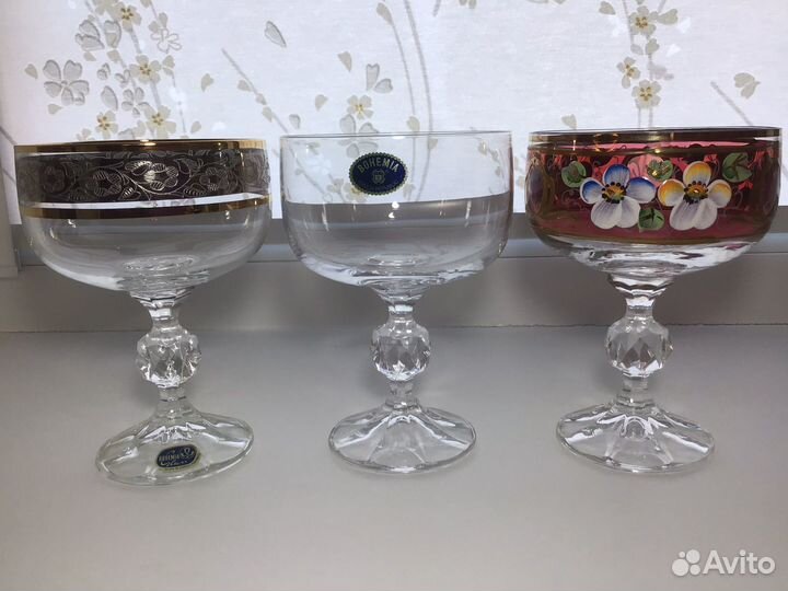 Креманки Фужеры Чехия Богемия