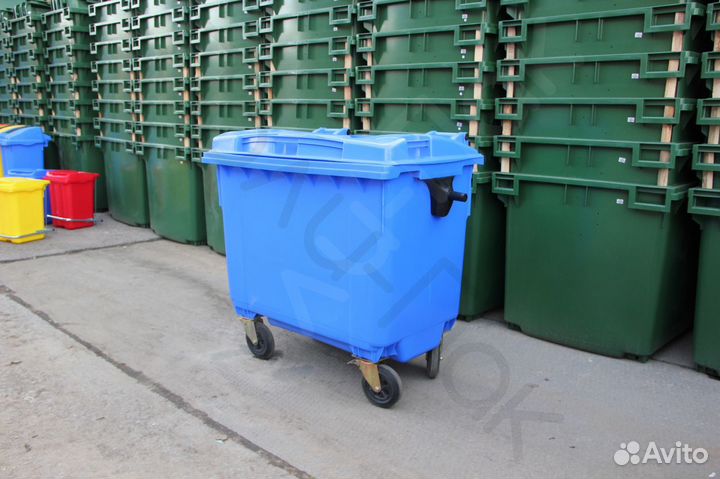 Пластиковый мусорный контейнер 660л R4593
