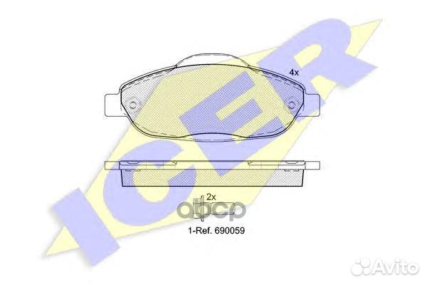 181851 колодки дисковые передние Peugeot 3081