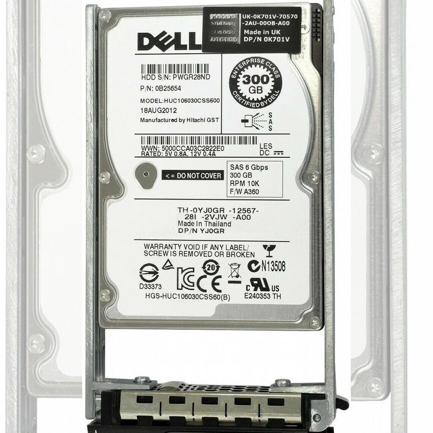 [YJ0GR] Жесткий Диск Dell 300gb Sas 2.5 Yj0gr