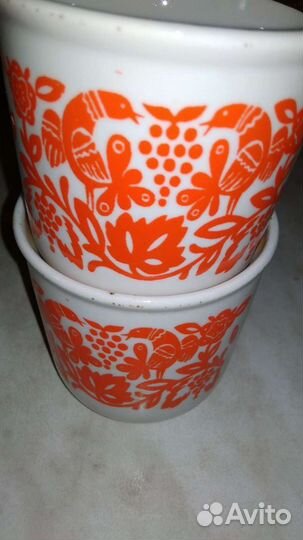 Чашка бокал СССР.птицы райские. за 2шт(рн пз)