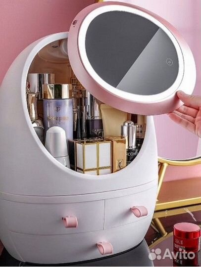 Органайзер с подсветкой, зеркало, косметичка