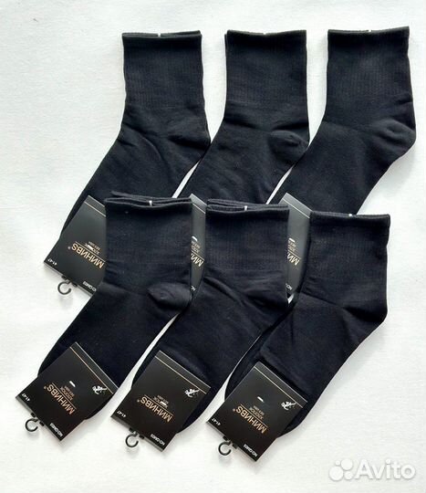 Мужские носки премиум, 5 пар, черные, размер 41-47