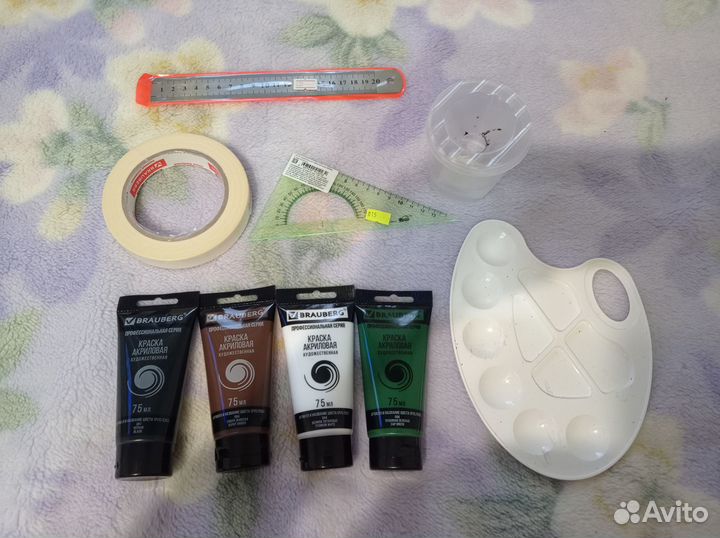 Акриловые краски художественные brauberg
