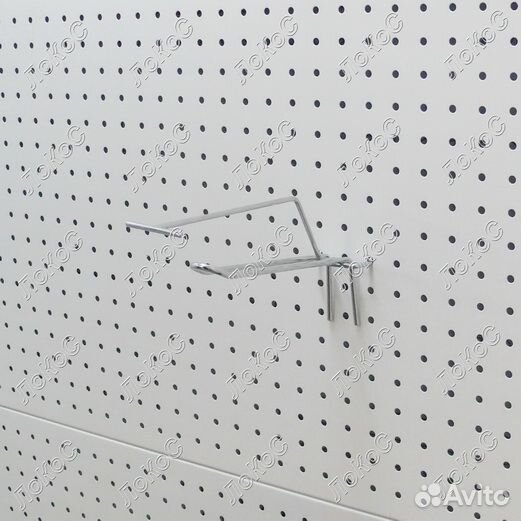 Крючок двойной с ценникодержателем L100мм, d4,8