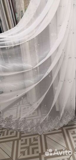 Тюль горошки