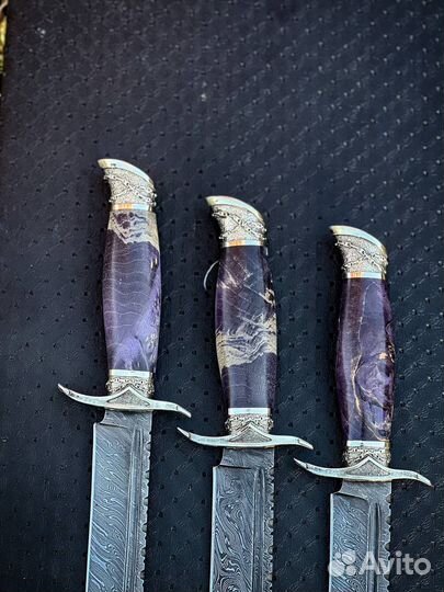 Финка из дамасской стали