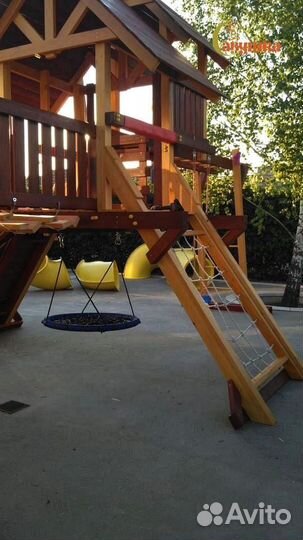 Игровая площадка для дачи с горкой и качелями