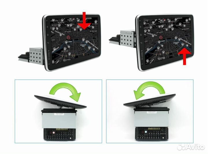 Магнитола 1 дин с экраном 10,2 дюйма 2+32Гб