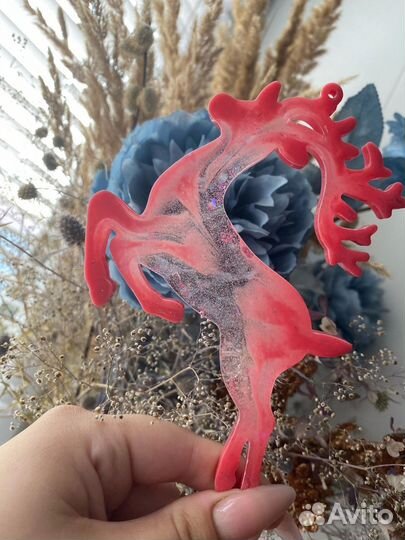 Елочные игрушки из эпоксидной смолы