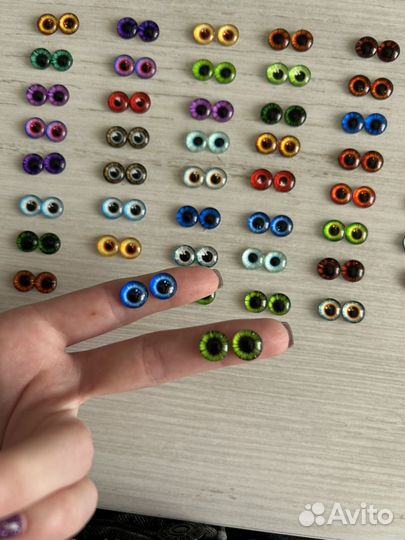 Стеклянные глазки 10 мм