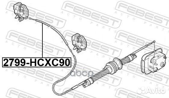 Трос привода открывания замка капота 2799hcxc90