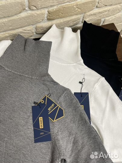 Свитер водолазка хлопок Турция Унисекс