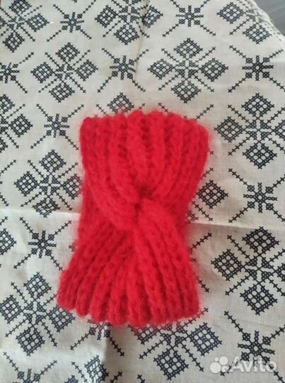 Пряжа шерсть СССР и альпака Перу, шапка повязки