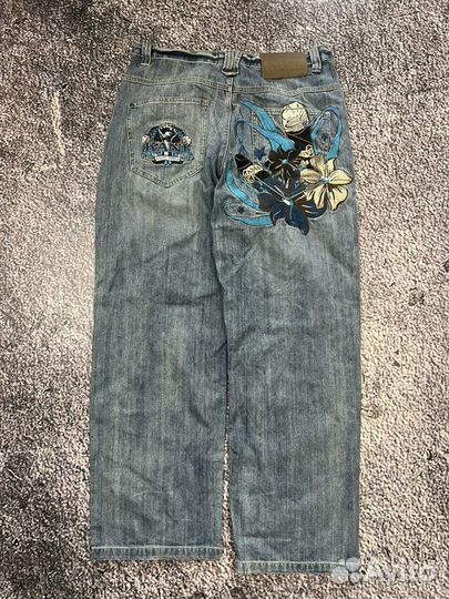 Широкие рэп джинсы karl kani трубы винтаж y2k