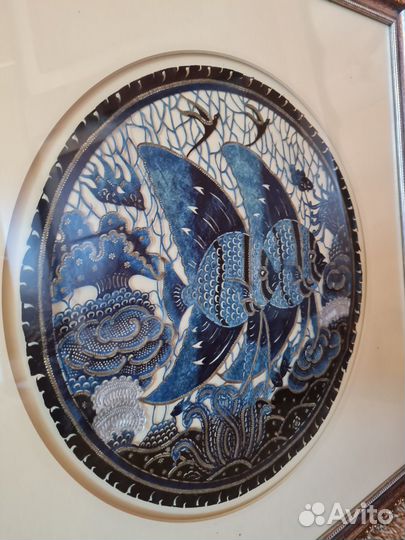 Картина из кожи