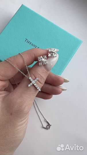 Tiffany серьги серебро