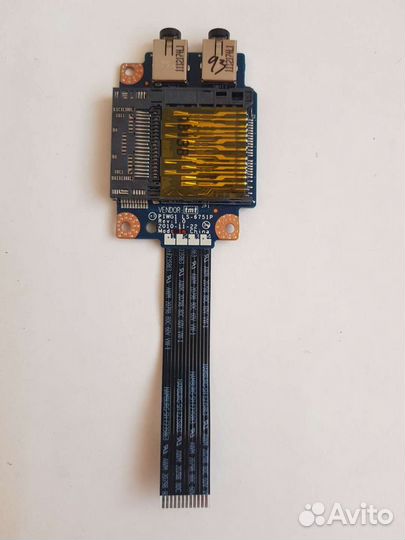 Аудио Плата с кабелем Lenovo G470, G 470A LS-6751P