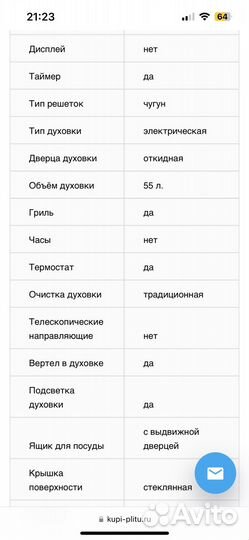 Плита газовая